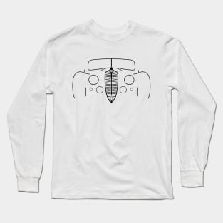 Delahaye 135 1940s classic car black outline graphic Long Sleeve T-Shirt